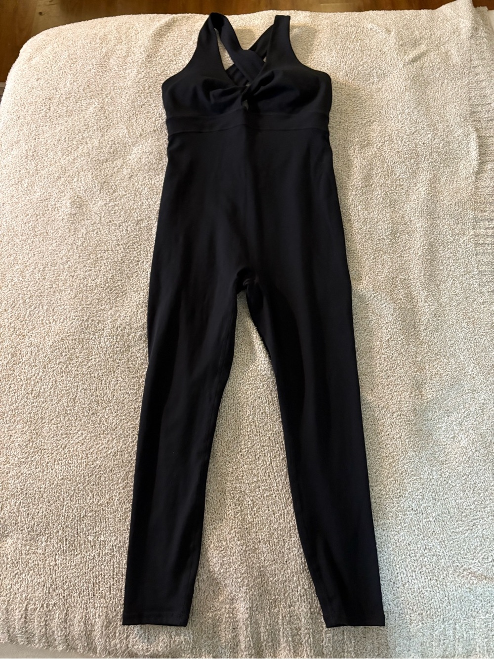 Fabletics Black Cross-Back Jumpsuit